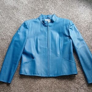 Pendleton VINATGE Blue Leather Jacket MEDIUM